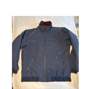 Men's Vintage LL Bean‎ 3 Season Bomber Jacket Size LARGE TALL Navy/Burgun…